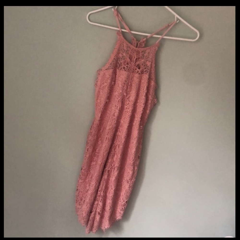 Free People Intimately She’s Got It Rose Slip Lace Dress - Picture 5 of 6